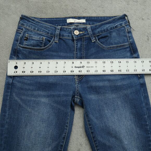 KanCan Jeans Junior's Size 9/28 Blue Mid-Rise Skinny Denim 29" Inseam Stretch - Picture 7 of 16